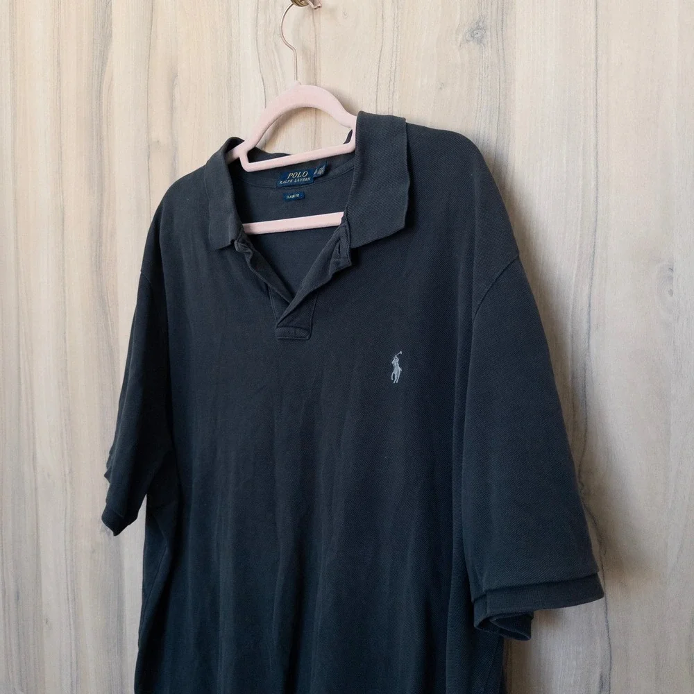 Polo Ralph Lauren Polo Shirt Men XXL Black Short Sleeve Classic Preppy Old Money